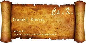 Csenki Kevin névjegykártya